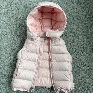 Ralph Lauren baby girl down pale pink vest 12 months